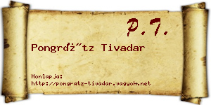 Pongrátz Tivadar névjegykártya