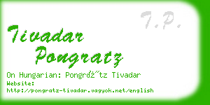 tivadar pongratz business card